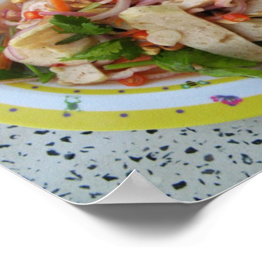 Thai Spicy Sausage Salad ... Asian Street Food Poster (Hoek)