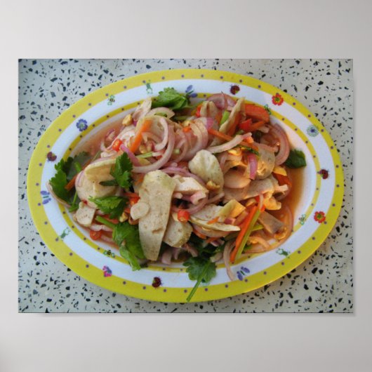 Thai Spicy Sausage Salad ... Asian Street Food Poster (Voorkant)