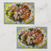 Thai Spicy Sausage Salad ... Asian Street Food Visitekaartje (Voorkant / Achterkant)