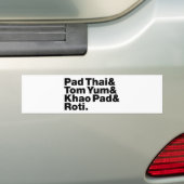 Thai Street Food Bumpersticker (Op auto)