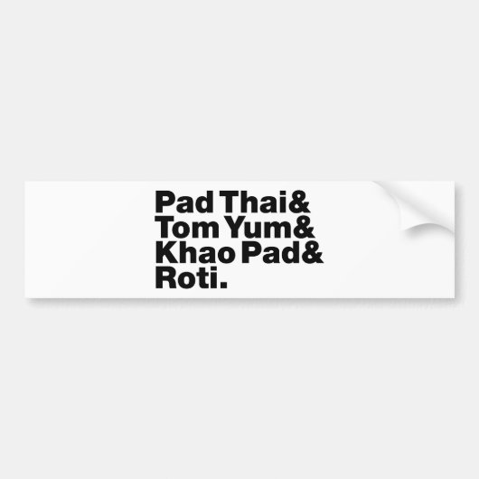 Thai Street Food Bumpersticker (Voorkant)