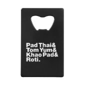 Thai Street Food Creditkaart Flessenopener (Achterkant)