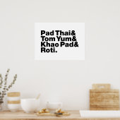 Thai Street Food Poster (Keuken)