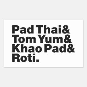 Thai Street Food Rechthoekige Sticker