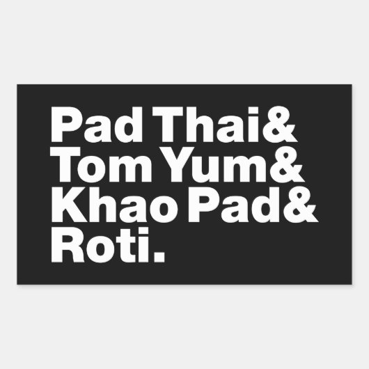Thai Street Food Rechthoekige Sticker (Voorkant)