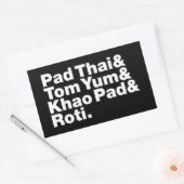 Thai Street Food Rechthoekige Sticker (Envelop)