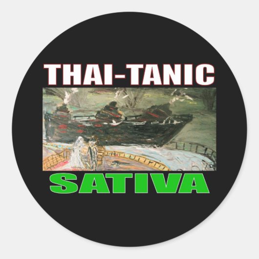 THAI TANIC SATIVA RONDE STICKER (Voorkant)