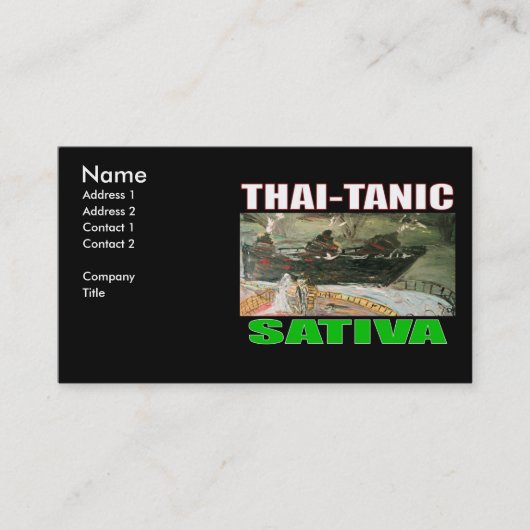 THAI TANISCHE SATIVA VISITEKAARTJE (Voorkant)
