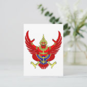THAI THAILAND COAT OF ARMS EMBLEM FLAG BRIEFKAART (Staand voorkant)