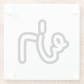 Thai (vaderlijk) grootmoeder - ย่ า / Ya Glazen Onderzetter (Achterkant)