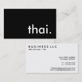 thai. visitekaartje (Voorkant / Achterkant)