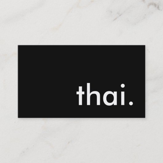 thai. visitekaartje (Voorkant)