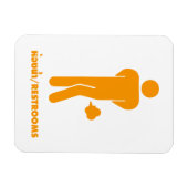 THAI-VOEDSEL KAN SPIEK ⚠ Funny Sign : Restrooms ⚠ Magneet (Horizontaal)