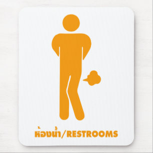 THAI-VOEDSEL KAN SPIEK ⚠ Funny Sign : Restrooms ⚠ Muismat