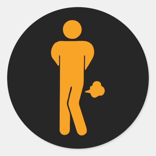 THAI-VOEDSEL KAN SPIEK ⚠ Funny Sign : Restrooms ⚠ Ronde Sticker (Voorkant)