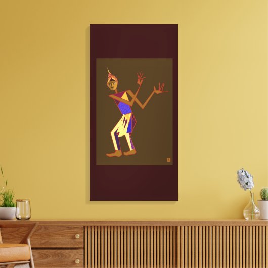 Thaidanser - man canvas afdruk (Insitu (Woonkamer))