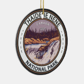 Thaidene Nene National Park Canada  badge Keramisch Ornament (Rechts)
