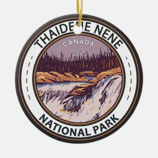 Thaidene Nene National Park Canada  badge Keramisch Ornament (Voorkant)