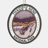 Thaidene Nene National Park Canada  badge Keramisch Ornament (Links)