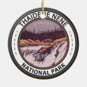 Thaidene Nene National Park Canada  badge Keramisch Ornament (Achterkant)