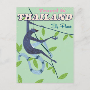 Thailand Aap vintage reisprint Briefkaart