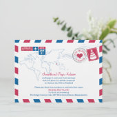 Thailand Air Mail Post Huwelijksreceptie Kaart (Staand voorkant)