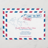 Thailand Air Mail Wedding Save the Date (Voorkant / Achterkant)