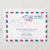 Thailand Air Mail Wedding Save the Date (Voorkant)