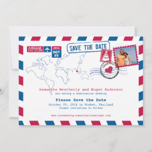 Thailand Airmail Wedding Save the Date