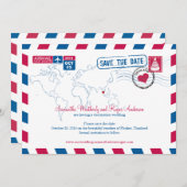 Thailand Airmail Wedding Save the Date (Voorkant / Achterkant)