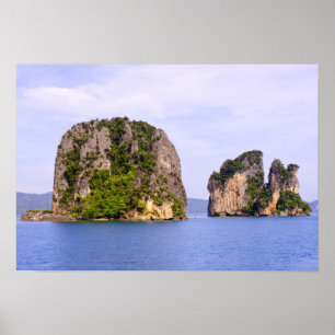 Thailand, Andaman Zee. Ao Phang Nga Islands in 2 Poster