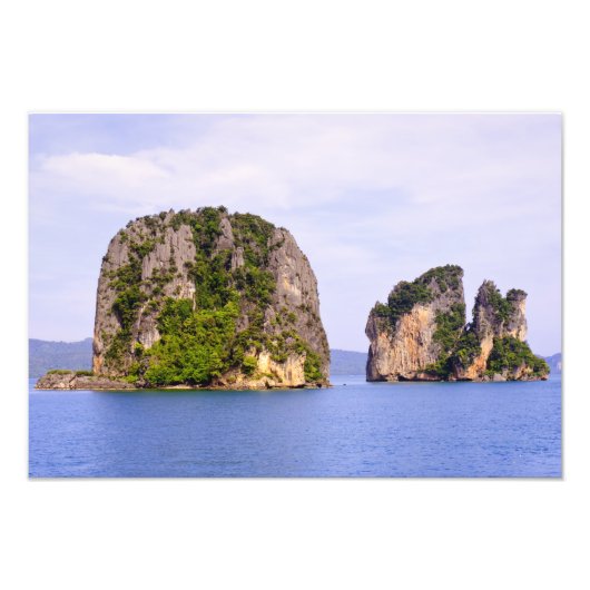 Thailand, Andaman Zee. Ao Phang Nga Islands in Foto Afdruk (Voorkant)
