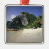 Thailand, Andaman Zee, Ko Phi Phi Island, strand Metalen Ornament (Voorkant)