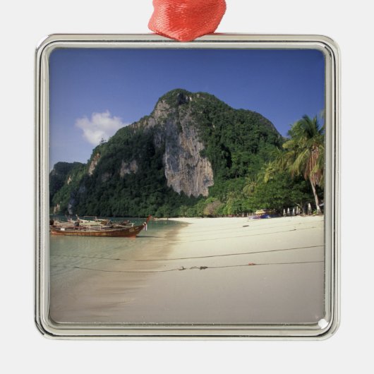 Thailand, Andamanzee, Ko Phi Phi-eiland, Strand Metalen Ornament (Voorkant)