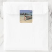 Thailand, Andamanzee, Ko Phi Phi-eiland, Vierkante Sticker (Tas)