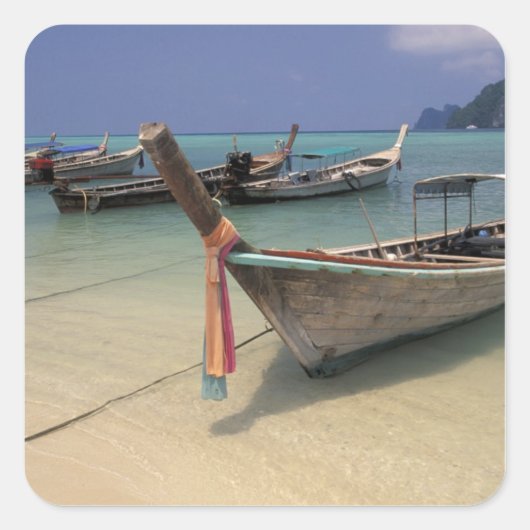 Thailand, Andamanzee, Ko Phi Phi-eiland, Vierkante Sticker (Voorkant)