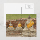 Thailand, Ayutthaya. Statuut van de zittende boedd Briefkaart (Voorkant / Achterkant)