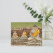 Thailand, Ayutthaya. Statuut van de zittende boedd Briefkaart (Staand voorkant)