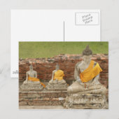 Thailand, Ayutthaya. Statuut van de zittende boedd Briefkaart (Voorkant / Achterkant)