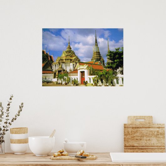 Thailand, Bangkoj Wat Phra Chetuphon Poster (Keuken)
