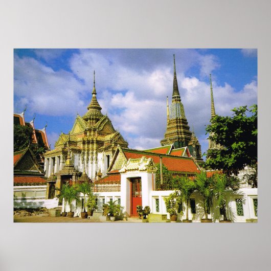 Thailand, Bangkoj Wat Phra Chetuphon Poster (Voorkant)
