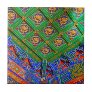 Thailand, Bangkok Drakentempel Tegeltje