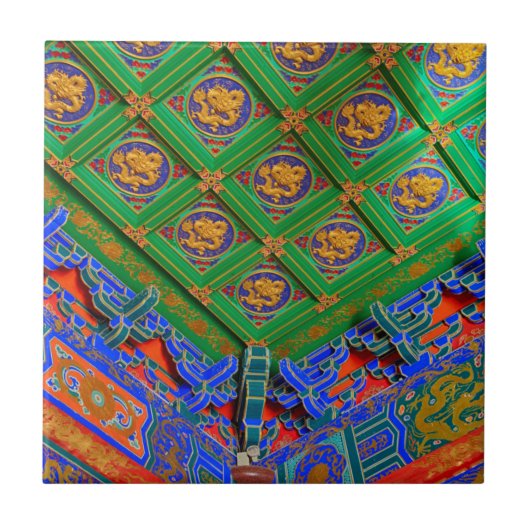 Thailand, Bangkok | Drakentempel Tegeltje (Voorkant)