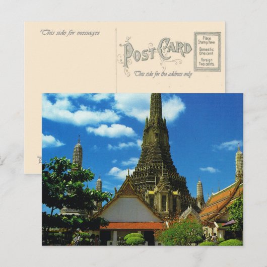 Thailand, Bangkok, Grote Pagoda, tempel van Dawn Briefkaart (Voorkant / Achterkant)