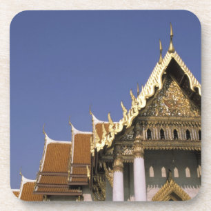 Thailand, Bangkok. Ochtendzon weerspiegelt zich in Bier Onderzetter