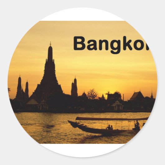 Thailand Bangkok (St.K.) Ronde Sticker (Voorkant)