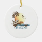Thailand Beach Hut Keramisch Ornament (Voorkant)