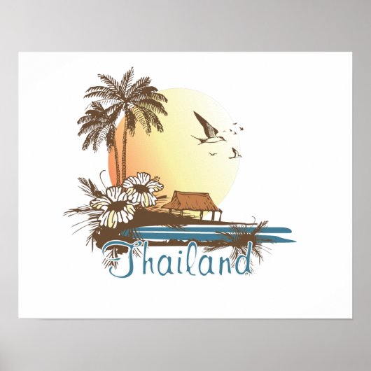 Thailand Beach Hut Poster (Voorkant)