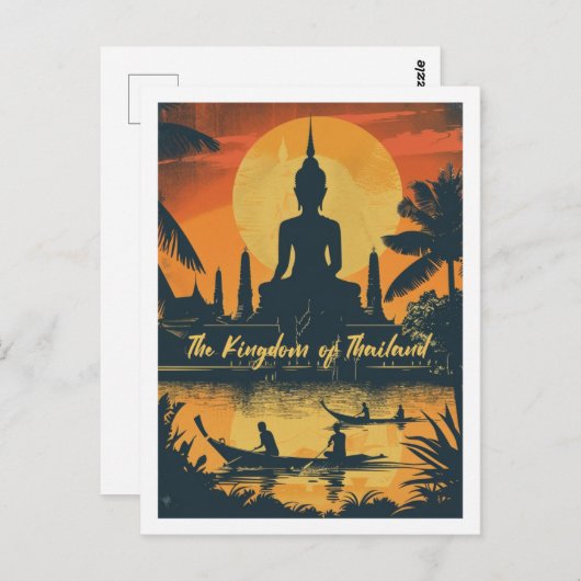 Thailand  bekende reisplaats briefkaart (Voorkant / Achterkant)