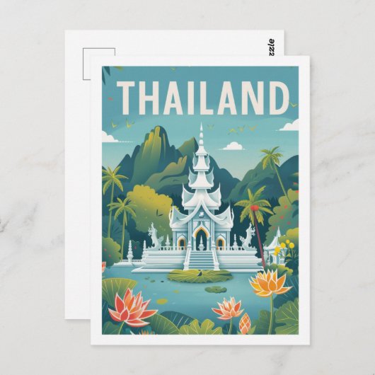 Thailand bekende reisplaats briefkaart (Voorkant / Achterkant)
